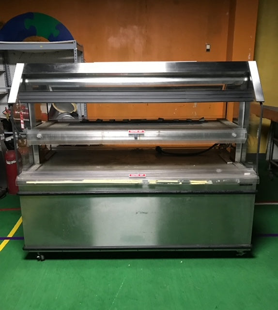 $7500 / Custom Deli’s DILW6H, 2 Tier Heated Merchandiser / 6ft x 38in / Restaurant Equipment