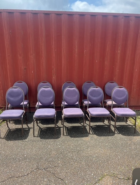 $25 ea. / Purple Stacking Chairs / Over 100 In Stock / Great Condition
