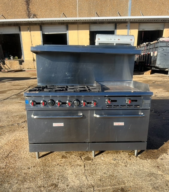 $2000 / Propane 6 Burner Stove w/ 24in Flatgrill / Certified by Licensed Tech / Quality Equipment