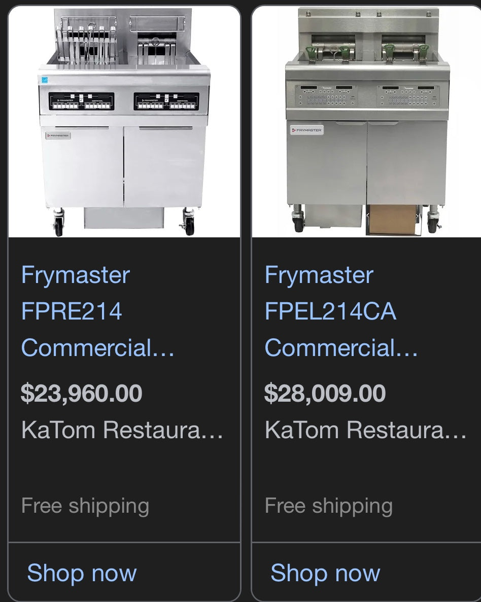 $5000 OBO / Electric Frymaster FMH217SD w/ Double Bay / Built In Filter and Fryer Warming Station / Tested by Certified Tech / Ready for Pickup or Delivery