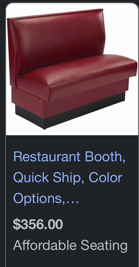 $250ea. / 4ft Restaurant Booths/ Singles Available Only / Great Condition