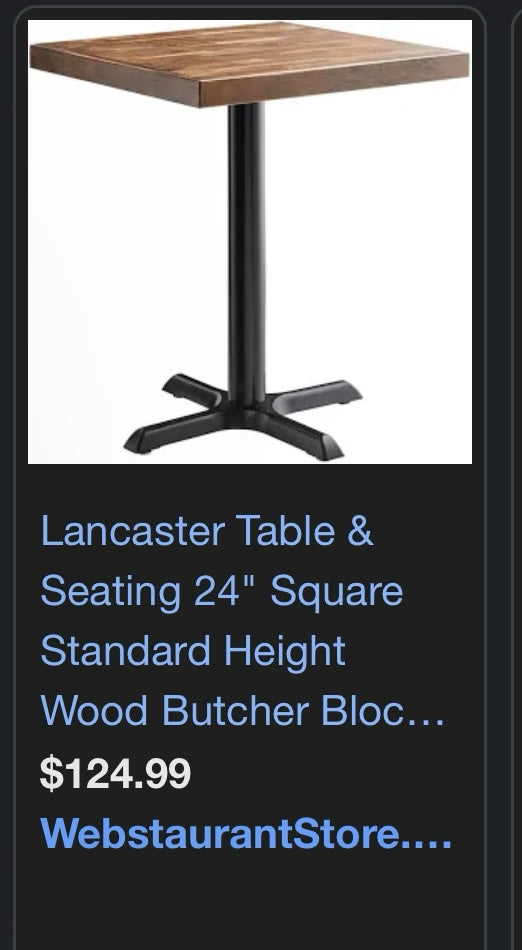 $45ea. / 30x24in Dining Table / Restaurant Table / Quality Equipment