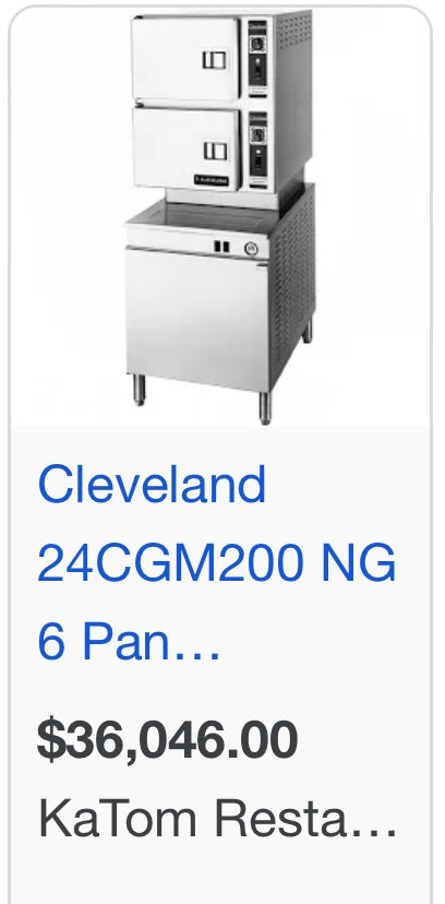 $3500 / Cleveland 24CGM200 (6) Pan Convection Steamer - Cabinet, Natural Gas / Restaurant Equipment