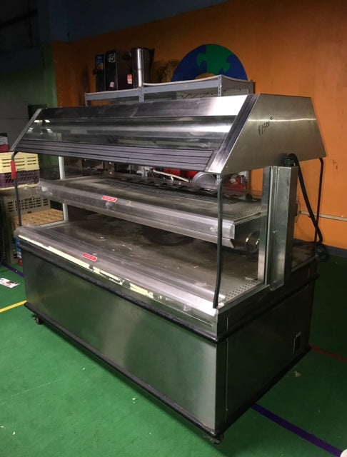 $7500 / Custom Deli’s DILW6H, 2 Tier Heated Merchandiser / 6ft x 38in / Restaurant Equipment
