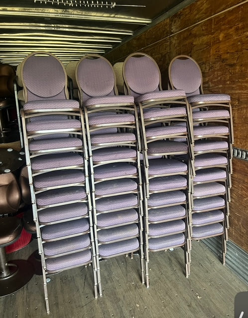 $25 ea. / Purple Stacking Chairs / Over 100 In Stock / Great Condition