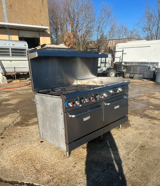 $2000 / Propane 6 Burner Stove w/ 24in Flatgrill / Certified by Licensed Tech / Quality Equipment