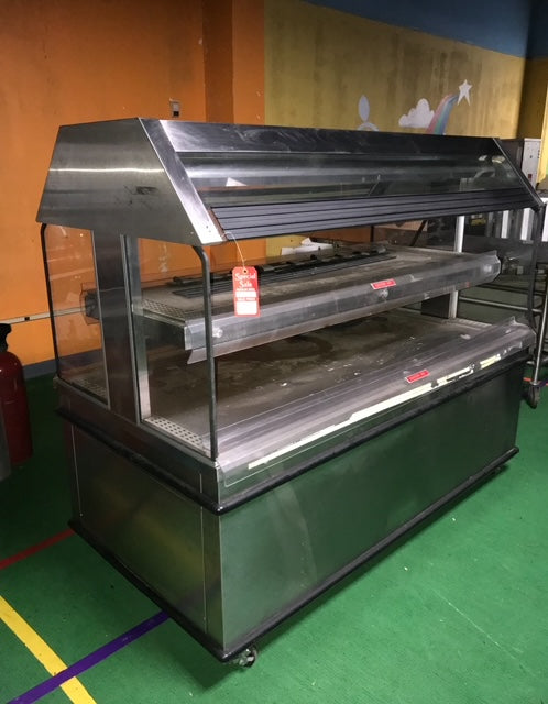 $7500 / Custom Deli’s DILW6H, 2 Tier Heated Merchandiser / 6ft x 38in / Restaurant Equipment