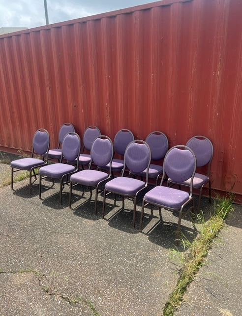 $25 ea. / Purple Stacking Chairs / Over 100 In Stock / Great Condition