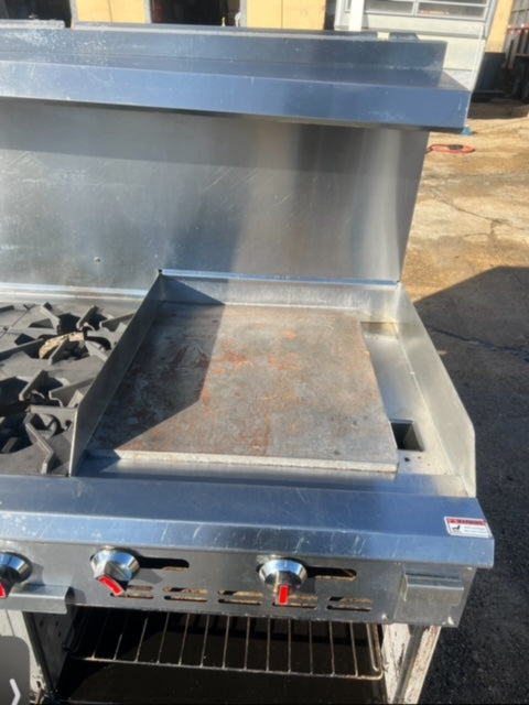 $2000 / Propane 6 Burner Stove w/ 24in Flatgrill / Certified by Licensed Tech / Quality Equipment