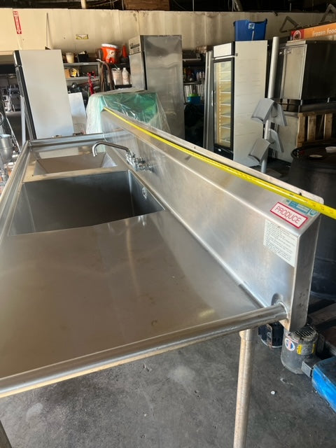 $1700 / 11 Ft Stainless Steel Sink w/ Sliding Compartment / Restaurant Equipment / Commercial Equipment