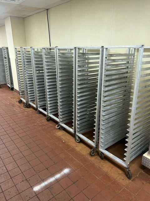 $650ea. / 7 Cres Cor Rolling Sheet Pan Racks / Great Condition / Shipping Available / Bakery Equipment