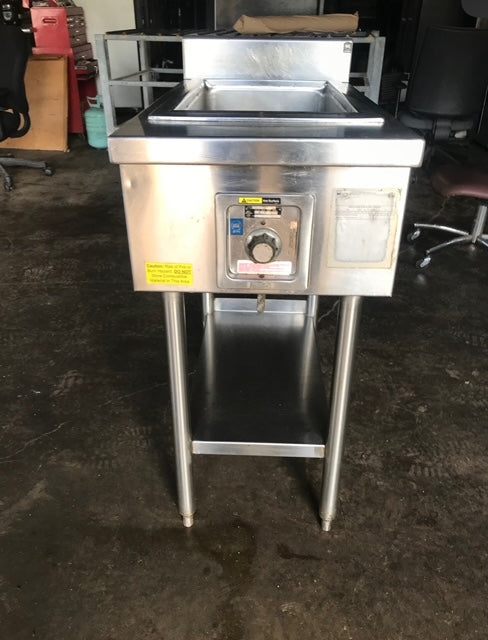 $1000 / Single Well Steam Table Built Into Full Stainless Steel Stand / Excellent Condition / Food Truck Equipment / Restaurant Equipment