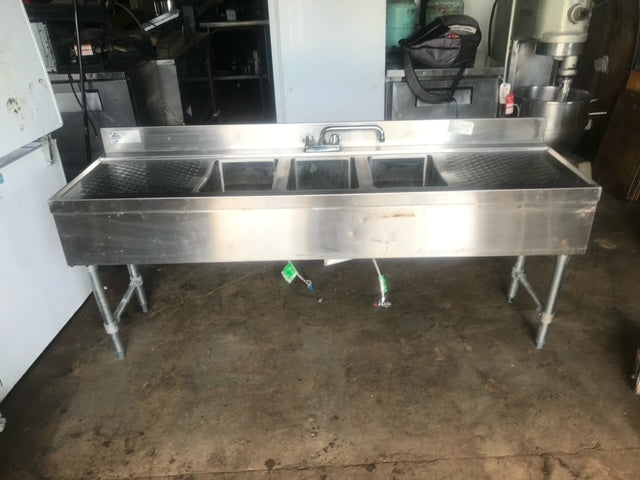 $800 / 72” Bar Sink MN:CRB-63C / Great Condition / Bar Equipment