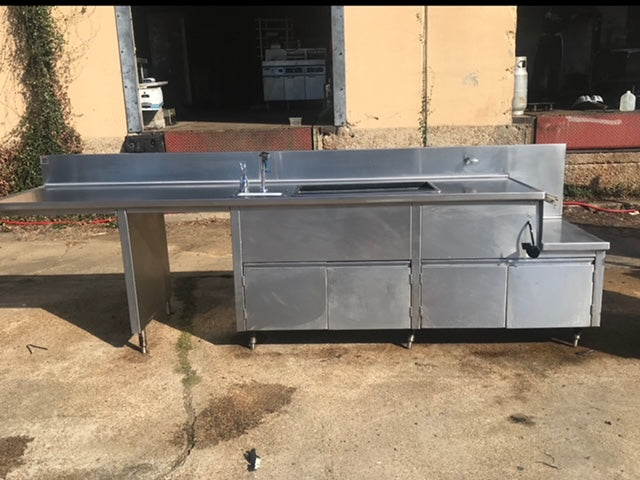 $5000 / OBO 11Ft Stainless Steel Fixture w/ Built in Ice Well and Rinsing Station / Bar Equipment / Custom Made Stainless Steel / Restaurant Equipment / Quality Restaurant Equipment