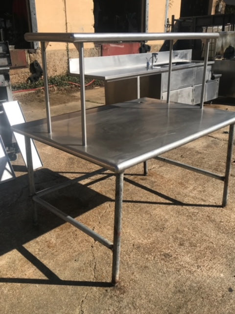 $650 / 60in x 43in Table with Storage Rack / Stainless Steel Table / Very Strong / Restaurant Equipment