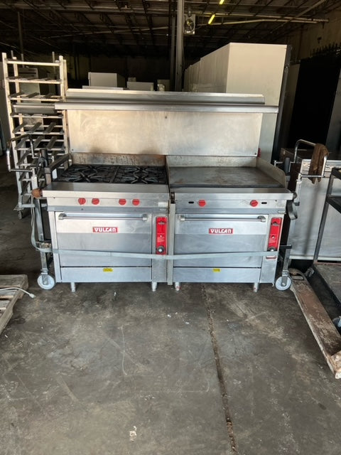 $5000 OBO / Vulcan 4 Burner w/ 4ft Flat Grill / Great Condition / Natural Gas / Restaurant Equipment / Certified By Tech