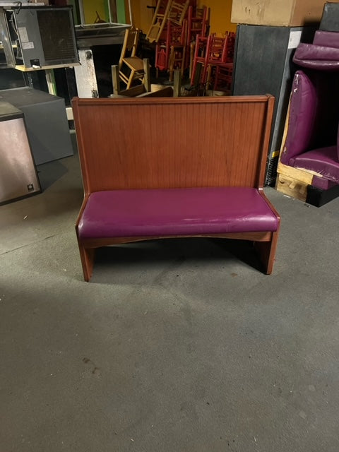 $300 / Double Purple Wood Frame Restaurant Booth