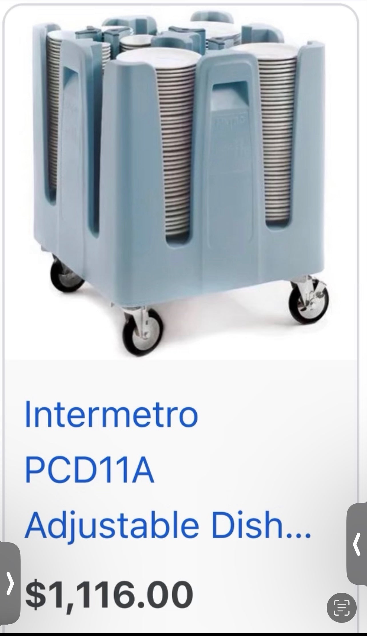 700ea / Rolling Plate Rack / Great For Restaurant / Quality Equipment