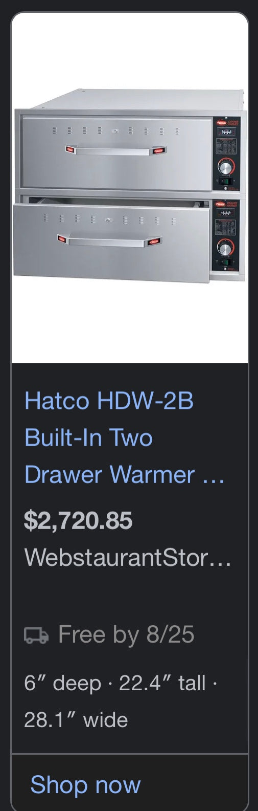 1000 / Wittco 2 Drawer Warmer / Great Unit / Ready For Pickup or Deli CapitalRestaurantSupply