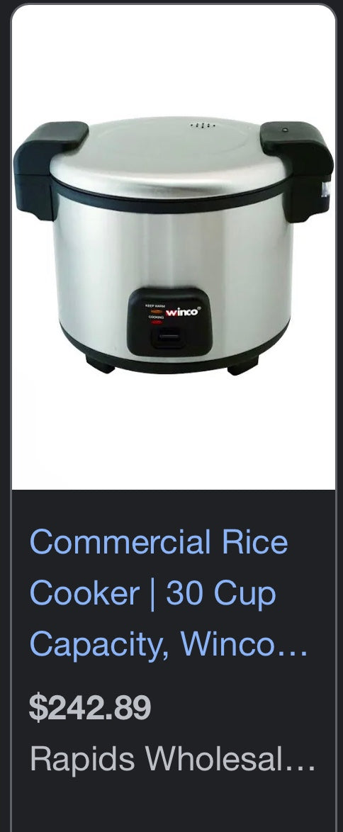 $150 OBO / Winco Rice Cooler / Restaurant Equipment / Ready For Pickup or Delivery