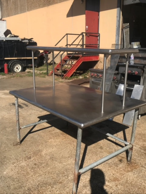 $650 / 60in x 43in Table with Storage Rack / Stainless Steel Table / Very Strong / Restaurant Equipment