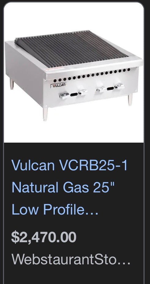 $1650 / 24” Vulcan Char Grill / Excellent Condition / Natural Gas Char Grill / Restaurant Equipment