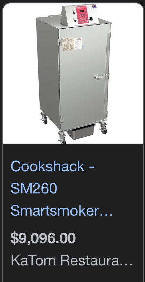$4500 OBO CookShack Indoor Smoker Great Condition BBQ Smoker