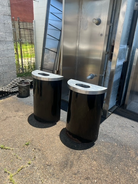 $300ea. / Stainless Steel Top Semi Circle Waste Receptacle / Great Value / Excellent Condition / Restaurant Equipment