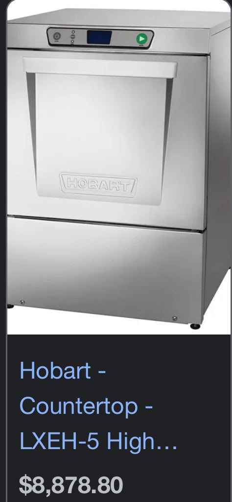 $5500 / Verified Hobart Under Counter Dishwasher MN: LXEH / Verified Quality Assured / Delivery Available