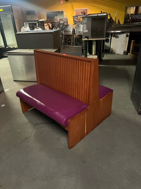 $300 / Double Purple Wood Frame Restaurant Booth