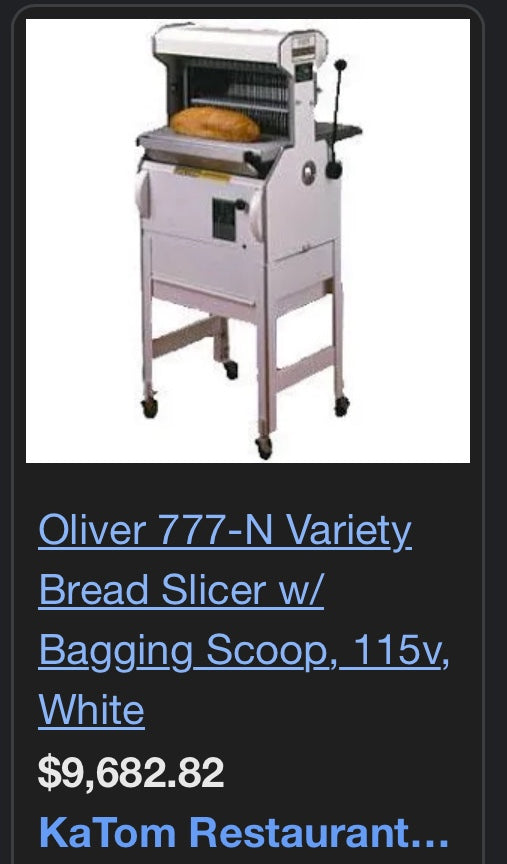 $3500 / Commercial Bread Slicer / Self Serve / Quality Restaursnt Equipment / Certified by Licensed Tech