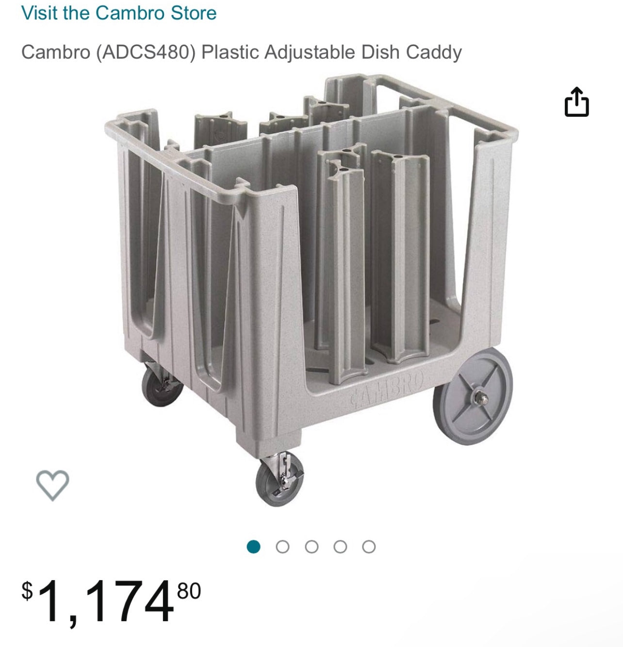 $850 / Cambro Adjustable Dish Caddy / Plate Cart / Restaurant Equipment