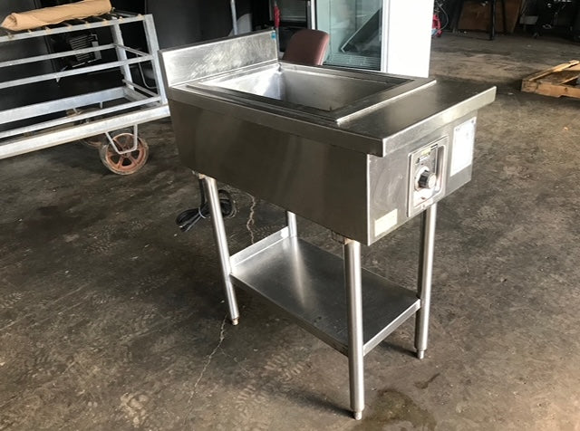 $1000 / Single Well Steam Table Built Into Full Stainless Steel Stand / Excellent Condition / Food Truck Equipment / Restaurant Equipment