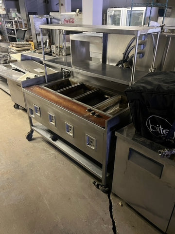 $2200 / 4 Well Electric Steam Table w/ Storage Rack / Great Piece / 4 ...