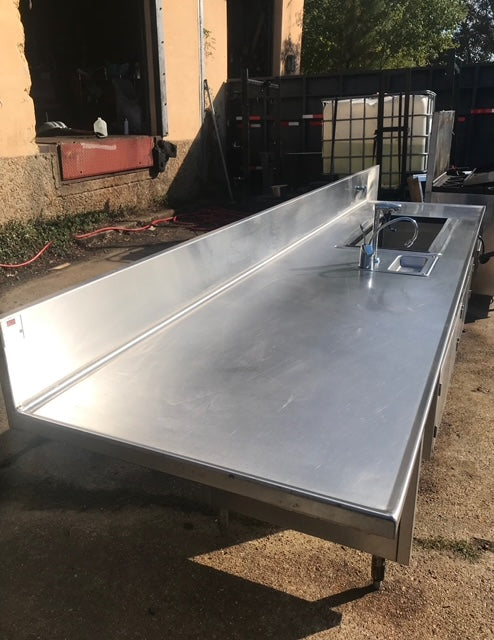 $5000 / OBO 11Ft Stainless Steel Fixture w/ Built in Ice Well and Rinsing Station / Bar Equipment / Custom Made Stainless Steel / Restaurant Equipment / Quality Restaurant Equipment