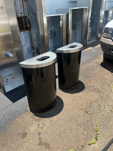 $300ea. / Stainless Steel Top Semi Circle Waste Receptacle / Great Value / Excellent Condition / Restaurant Equipment