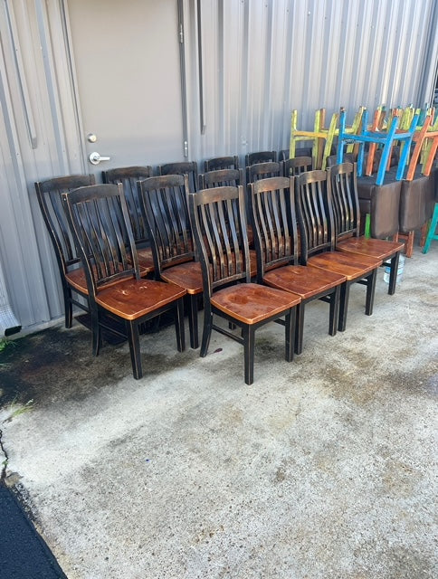 $75ea. / 14 Solid Wood Brown Restaurant Chairs / Great Condition