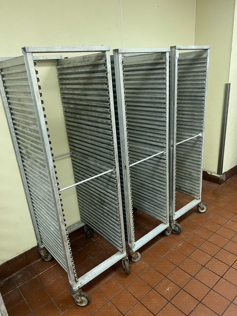 $700ea. / 3 Semi Closed Rolling Sheet Pan Racks / Great Condition / Shipping Available / Bakery Equipment