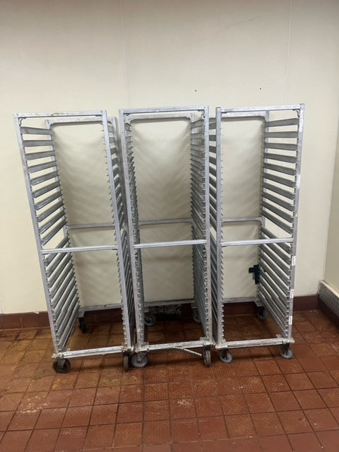 $650ea. / 3 Heavy Duty Rolling Sheet Pan Racks / Great Condition / Shipping Available / Bakery Equipment