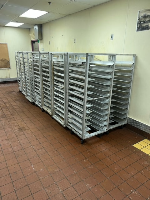 $700ea. / 14 Cres Cor Rolling Sheet Pan Racks / Great Condition / Shipping Available / Bakery Equipment