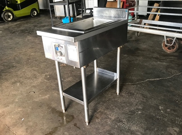 $1000 / Single Well Steam Table Built Into Full Stainless Steel Stand / Excellent Condition / Food Truck Equipment / Restaurant Equipment