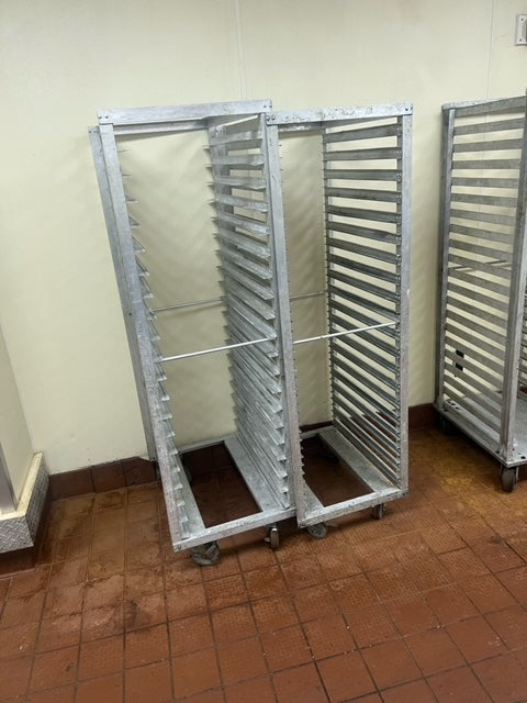 $550ea. / 2 Metro Rolling Bakers Carts / Sheet Pan Racks / Great Condition / Shipping Available / Bakery Equipment