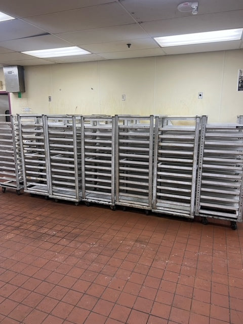 $700ea. / 14 Cres Cor Rolling Sheet Pan Racks / Great Condition / Shipping Available / Bakery Equipment