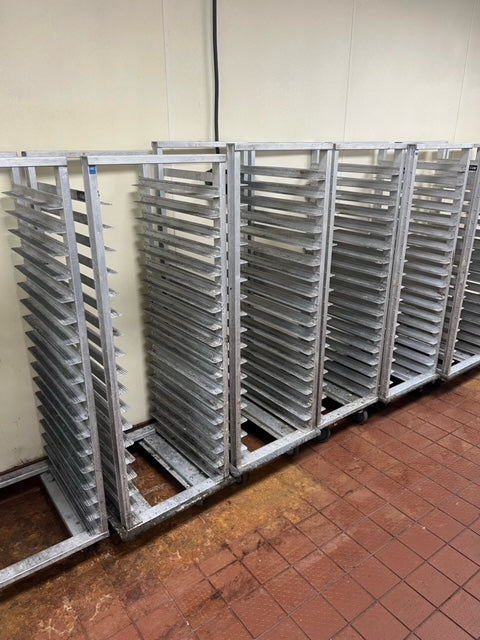 $800ea. / 9 Cres Cor Rolling Sheet Pan Racks / Great Condition / Shipping Available / Bakery Equipment