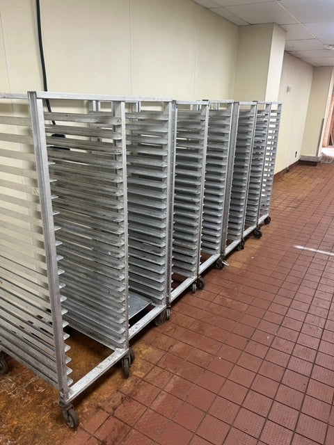 $650ea. / 7 Cres Cor Rolling Sheet Pan Racks / Great Condition / Shipping Available / Bakery Equipment