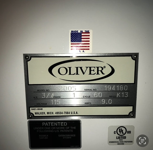 $5000 / Oliver 2005 Varislicer Bread Slicer / Bakery Equipment / Restaurant Equipment / Deli Equipment