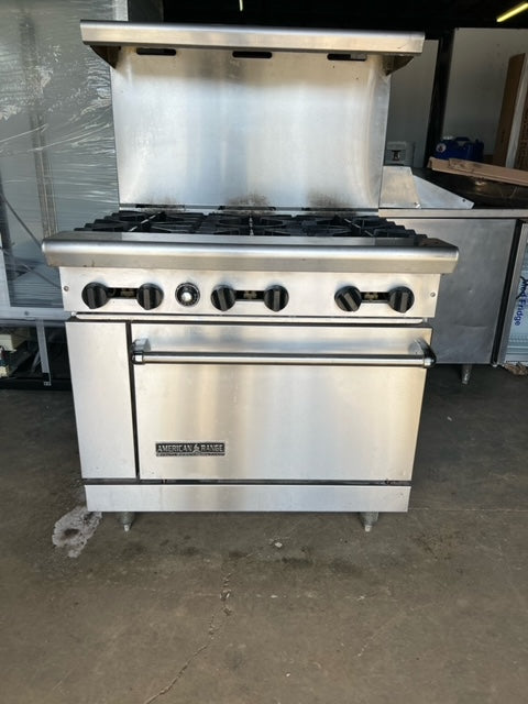 $1500 Garland X36-6S 36" 6 Burner Sunfire Gas Range w/ Storage Base, Natural Gas