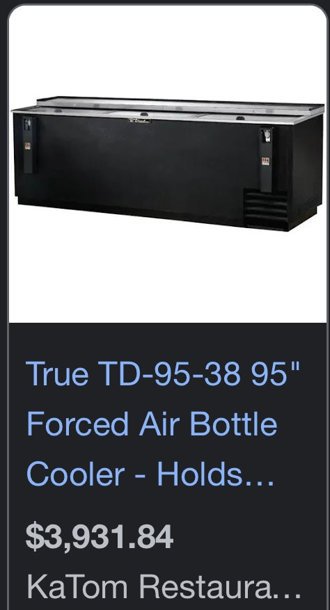 $2800 and Up / NSF 3 Door True Bottle Cooler / Quality Assured / Delivery Available