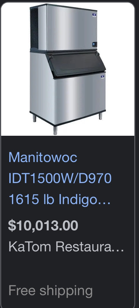 $5500ea / 1500lb Manitowac Ice Machines / Certified Quality Assured