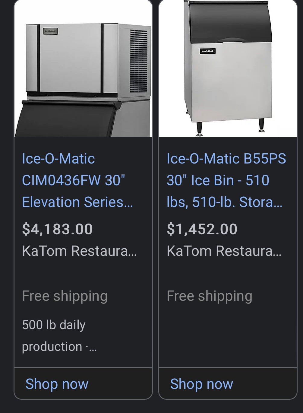 $3800 / 500Lb Ice-O-Matic Ice Machine Set / NSF CERTIFIED / Ready For Delivery